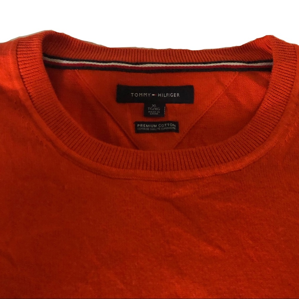 🎃 Pumpkin Orange ✨ Tommy Hilfiger Sweater 🎃 - Picture 2 of 3